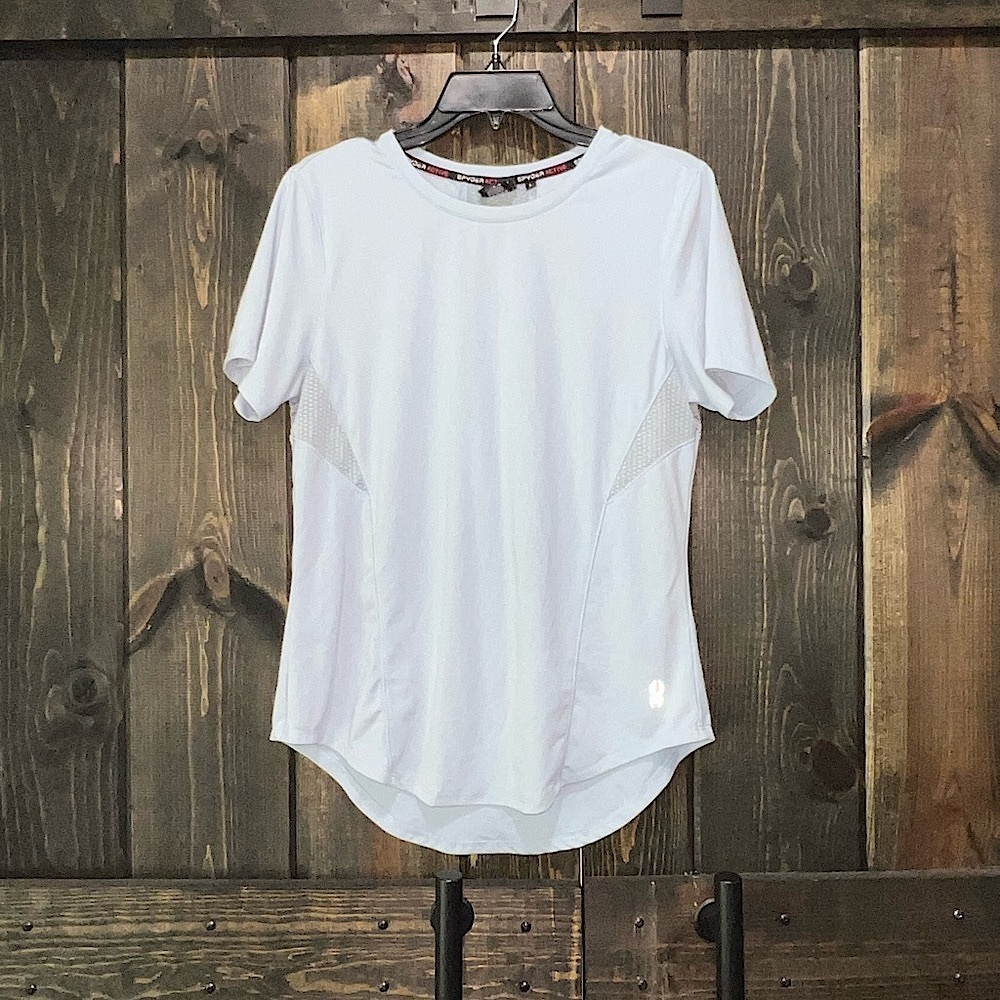 Spyder Active Tee L Pale Blue Performance Top Short‎ Sleeve Outdoor Activewear